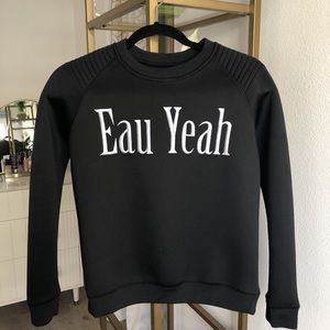 ZOE KARSSEN Eau Yeah embroidered sweater in Black
